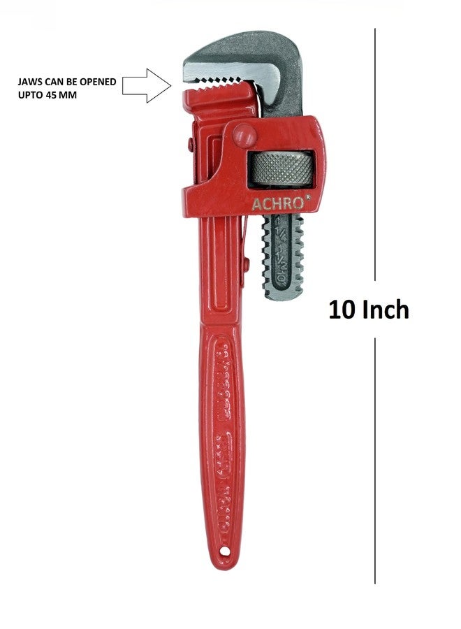ACHRO Multipurpose Plumbing Tools Kit (Contains 10 Inch Each of Water Pump Plier & Pipe Wrench, 8 Inch Adjustable Wrench) for All Jobs, Open End, Flexible End, Set of 3 - Image 5